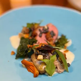 a plate of food on a table