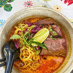 Grilled Short Rib Curry Noodle