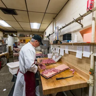 a man in a kitchen