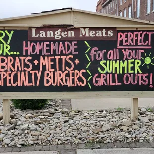 Big Board outside showing what they have inside