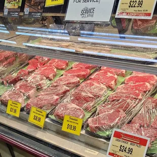 Fresh looking meat counter