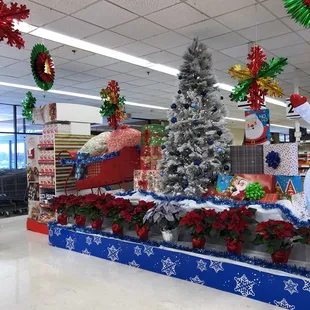 a christmas display