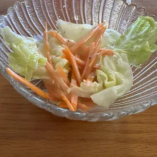 Complimentary salad-delicious dressing