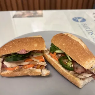 Banh mi thit nguoi...so delicious and fresh. The banh mi is toasted unlike other places in town.