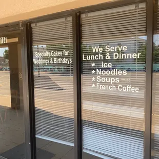 the front of the restaurant