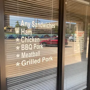 the window of a restaurant