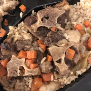 This is the oxtails dinner for $26 total. Not good, not a good portion (there were only 5) and overpriced.