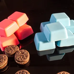 cookies and oreo cookies on a table