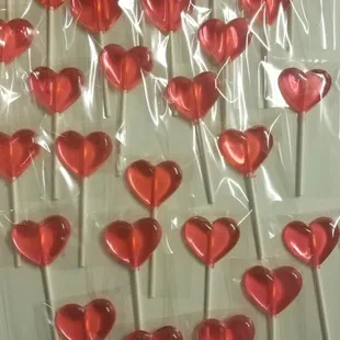 Cotton Candy Heart Lollipops (Available in lots of flavors and colors!)