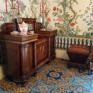 buffet in the dining room