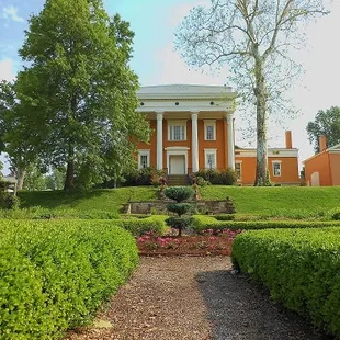 South Portico of the Lanier Mansion viewed from the formal gardens.