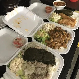 Hawaiian Plate, Pastele Stew Plate, Special Mix Plate