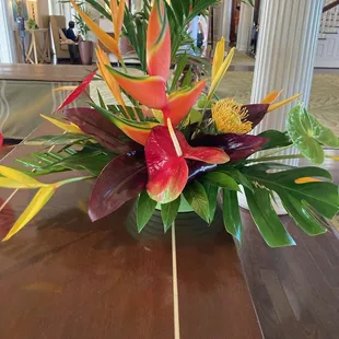 Amazing floral arrangement. Mahalo to Lanikai Wedding.