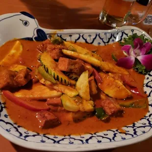 Panang curry with tofu