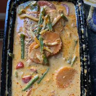 The salmon dish had "No" broccoli