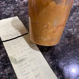 Receipt from restaurant. See review for details please.