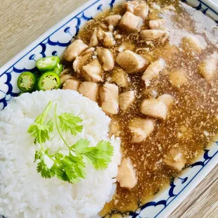 Khao Na Gai (Chicken on Lanna Thai Gravy)