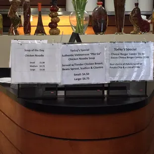 Fresh cut fruit and many drink options