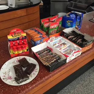 Kind bars. Home made brownies