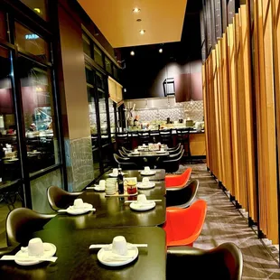 interior, sushi and sashimi