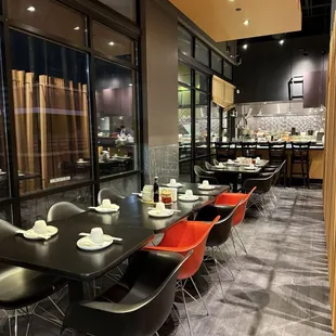 interior, sushi and sashimi
