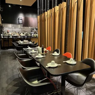 interior, sushi and sashimi