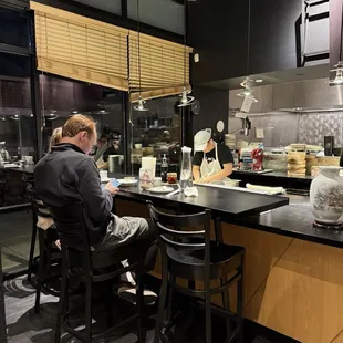 interior, sushi and sashimi