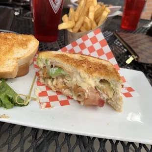 a sandwich and french fries