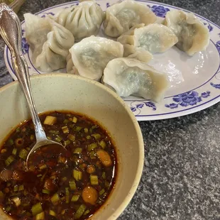 Pork and green onion dumplings
