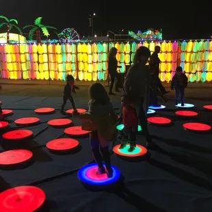 Several interactive light displays for kids