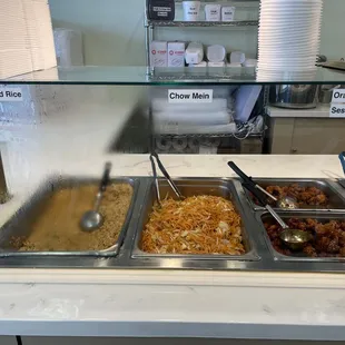 a variety of food items