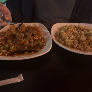 Kung Pao Chicken with fried rice