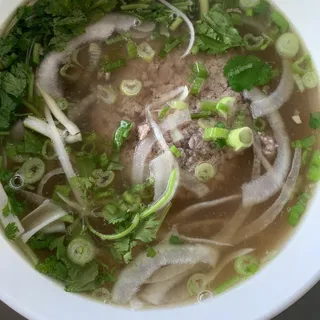 P2. Smashed Eye Round Steak Ginger Pho