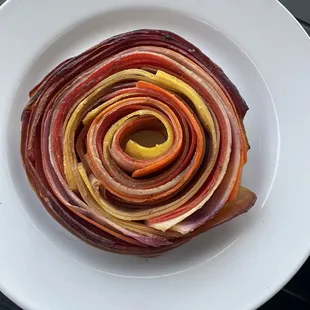 Asparagus and carrot pinwheel