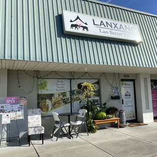 storefront outside on a strip in the middle...just off of Hwy 19 west side of street