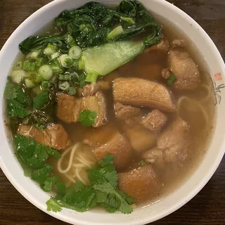 A16. Stewed Fatty Pork Hand Pulled Noodles Soup A16.