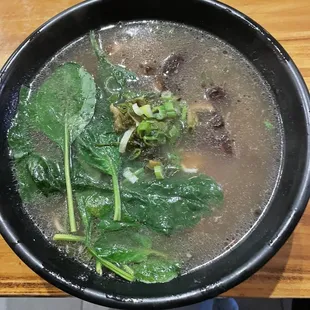 Beef Tendons Hand Made Noodle Soup (the noodles are hiding they are there in full form trust me)