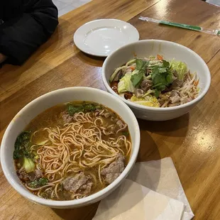 Beef Hand Made Noodle Soup Lamb Shaved Noodle Soup