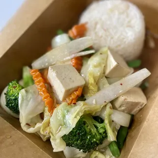 Mixed Vegetables w/ Tofu 
(You&apos;re choice of protein)