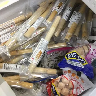 a variety of food items