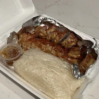 Fried Pork Belly and Sticky Rice