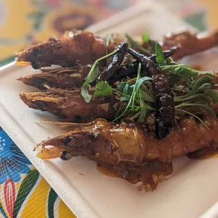 Chili crisp prawns