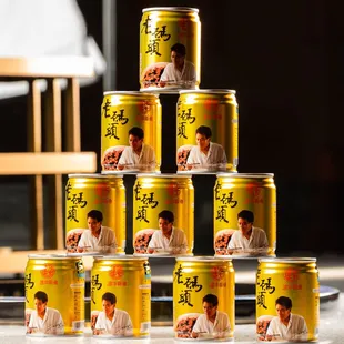 a stack of cans of tea