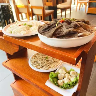 a variety of food items