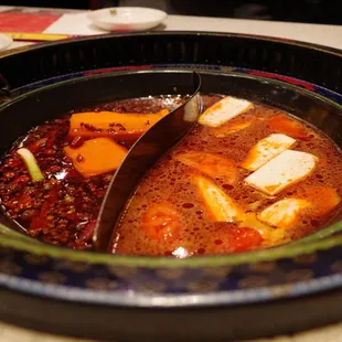 tofu in a hot pot