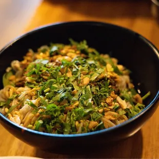 a bowl of food on a table