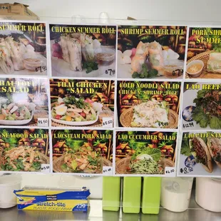 a variety of food items