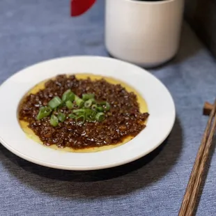 Steamed egg with special sauce