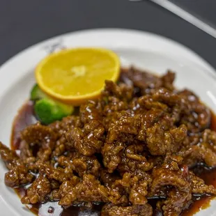 a plate of food on a table