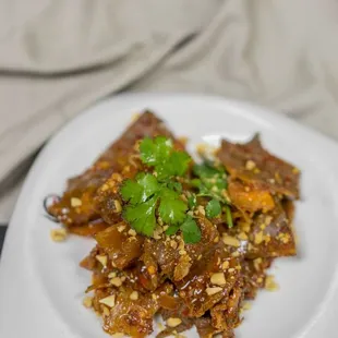 a plate of food on a table